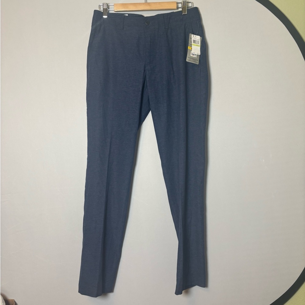 PGA TOURMen's 5 Pocket Heather Golf Pants Peacoat Blue Size 30/32 - Picture 3 of 7